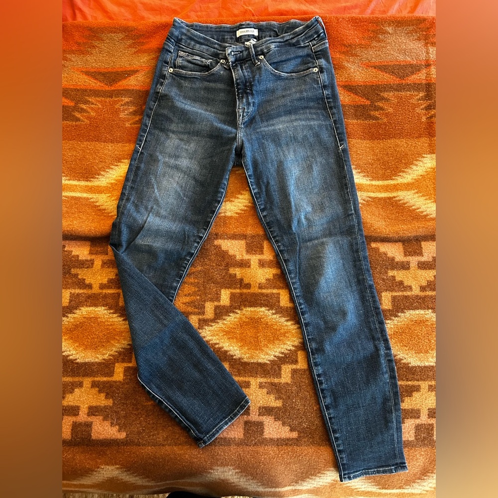 Good American Skinny Dark Blue Stretch Jeans